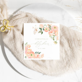 Elegante Blush & Sage Green Baby Dusche Napkins Serviette