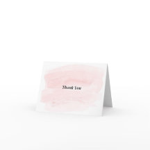 Elegante Blush Watercolor Wedding Dankeschön Card