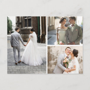 Elegante Blush Wedding Danke Postcard Ankündigungspostkarte