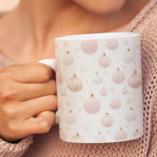 Elegante Blush Weihnachtsschmuck Zweifarbige Tasse