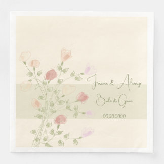 Elegante Blüte mit weichem Grün Serviette