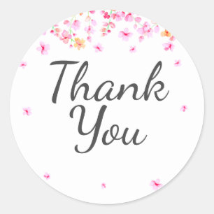 Elegante Blüten-Brautparty-Dankeschön Runder Aufkleber