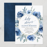 Elegante Blütenbäume aus Marineblau Kinderdusche