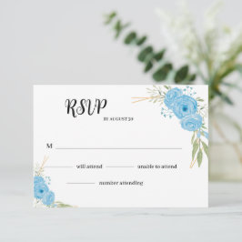 Elegante Blütenblütenblütenblüten Hochzeitskarte R RSVP Karte
