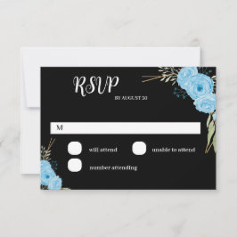 Elegante Blütenblütenblütenblüten Hochzeitskarte R RSVP Karte