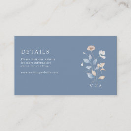 Elegante Blütendetails Begleitkarte