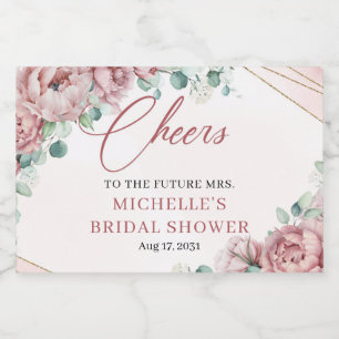 Elegante blütenfarbene Rose Eukalyptus Goldrahmen 