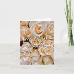 Elegante Blütenrose Mutter zur Schwangerschaft Karte