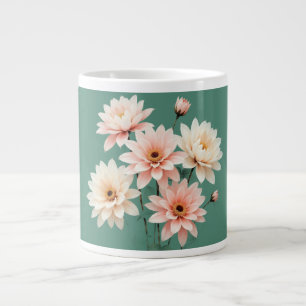 Elegante Blütenschmetterlings-Chrysanthemen-Kunst Jumbo-Tasse
