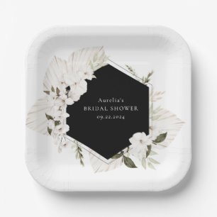 Elegante Bohemian Blumen-Papierteller Pappteller