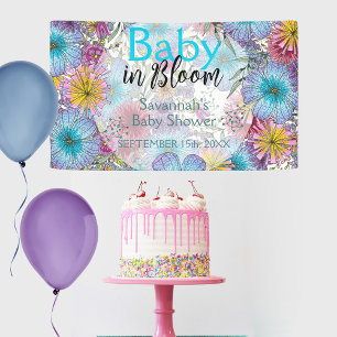 Elegante Bohemische Blume Baby in Bloom Banner