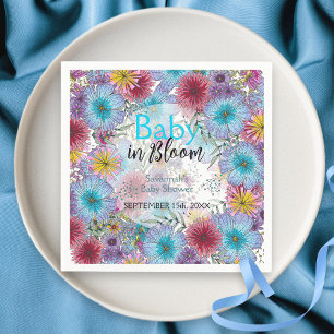 Elegante Bohemische Blume Baby in Bloom Serviette