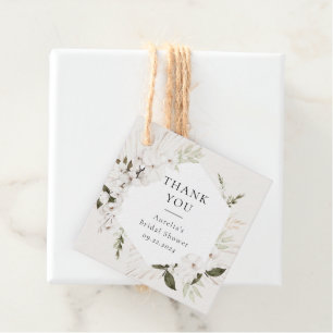 Elegante Bohemische Floral Gefälligetags Geschenkanhänger