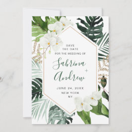 Elegante Bohemische Hochzeit im Weißen Orchid Save The Date