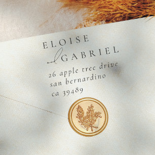 Elegante Bohemische Minimalistische Hochzeitsstimm Permastempel