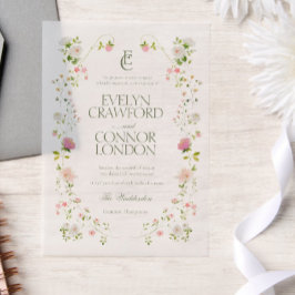 Elegante Bohemische Monogram Floral Wedding