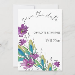 Elegante Bohemische Wasserfarbe Handgestrichen Save The Date