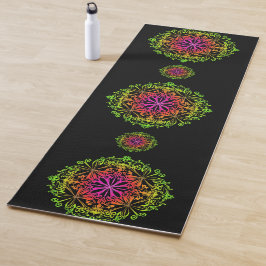 Elegante bohenhafte böhmische botanische Mandala Yogamatte
