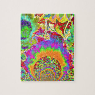 Elegante bohmianische Retro-Sonnenblumen Puzzle