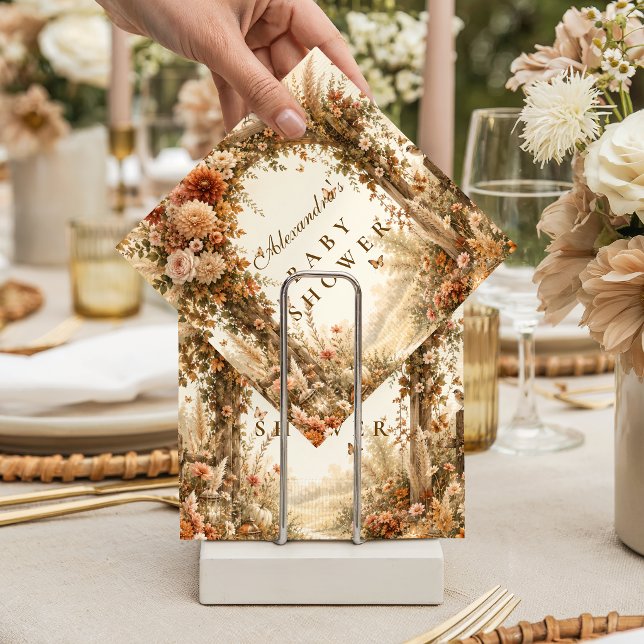 Elegante Boho-Baby-Party im Herbst Serviette (Von Creator hochgeladen)