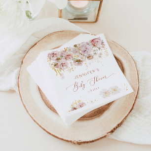 Elegante Boho-Blumen-Babyshower-Servietten Serviette