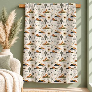 Elegante Boho-Blumen-Decke Terrakotta-Sage-Dekor Fleecedecke