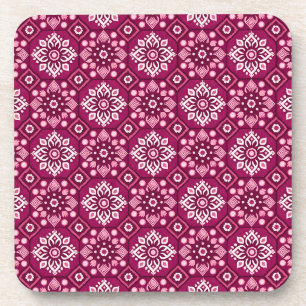 Elegante Boho-Blumenmuster-Untersetzer - Set aus 6 Getränkeuntersetzer