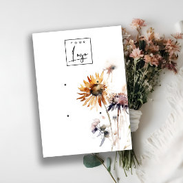 Elegante Boho Dry Wildblume 2 Earring Logo Display Visitenkarte