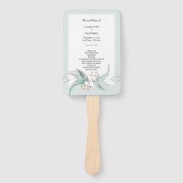 Elegante Boho Eucalyptus Blume Watercolor Fächer