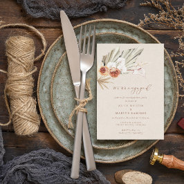 Elegante Boho Floral Engagement Party Einladung