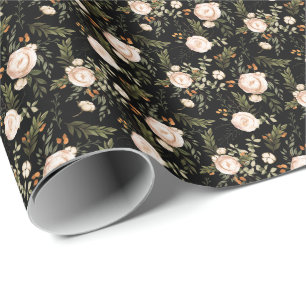 Elegante Boho Floral Geschenkpapier
