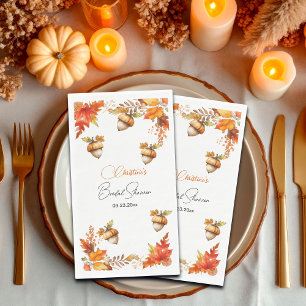 Elegante Boho-Floral-Hochzeitsdusche im Herbstlook Serviette