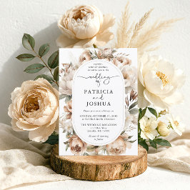 Elegante Boho-Floralbogen-Hochzeitseinladung Einladung