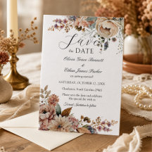 Elegante Boho-Herbst-Blumenhochzeit