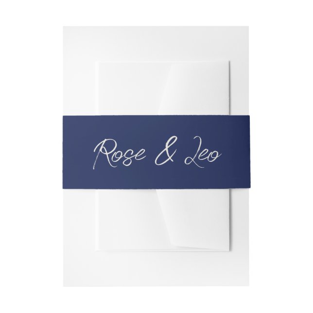 Elegante Boho-Hochzeitseinladung Bauchbinde | Einladungsbanderole (Vorderseite Beispiel)