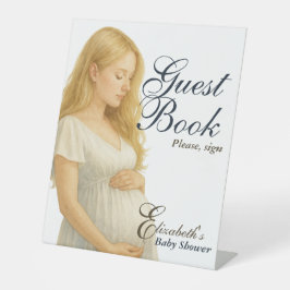 Elegante Boho Mama zum Gästebuch Sockelschild