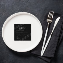 Elegante Boho-Minimalist-Hochzeit in Schwarz und W