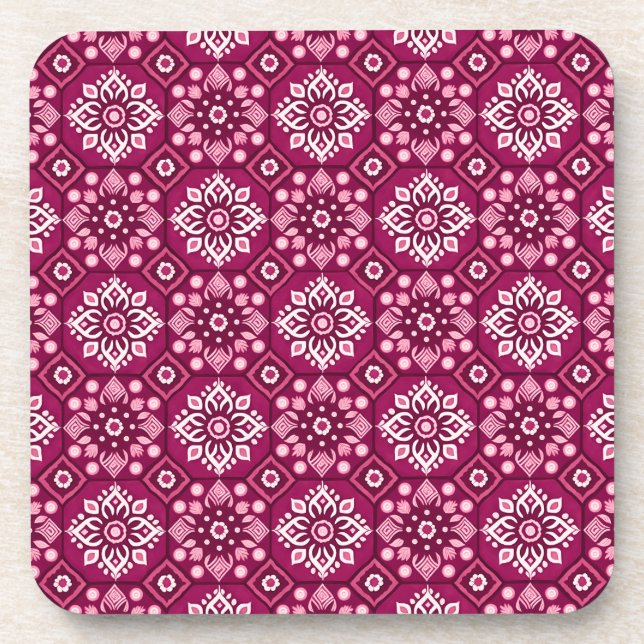 Elegante Boho-Muster-Untersetzer - Set von 6 Jahre Getränkeuntersetzer (Vorderseite)