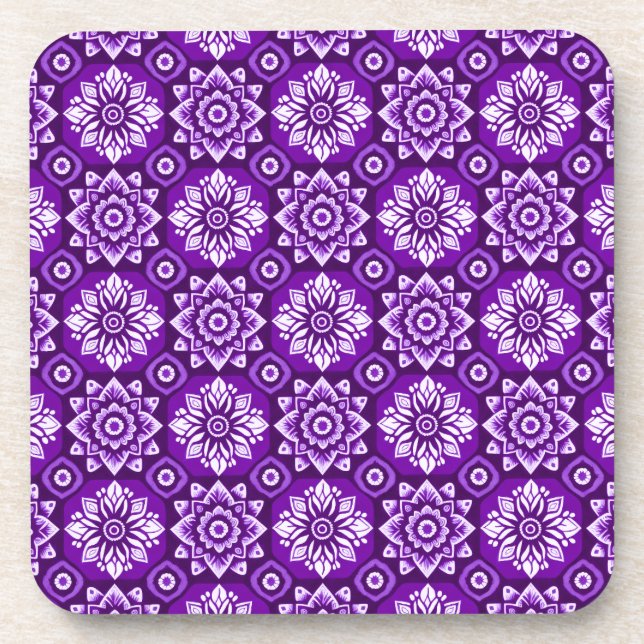 Elegante Boho-Muster-Untersetzer - Set von 6 Jahre Getränkeuntersetzer (Vorderseite)