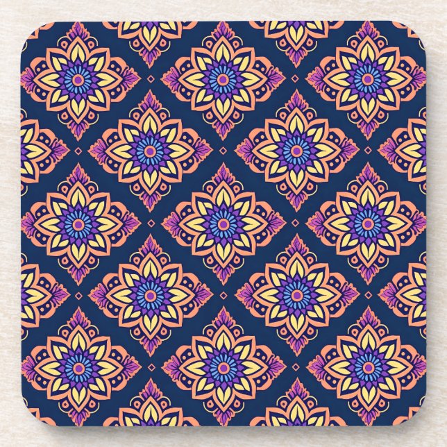 Elegante Boho-Muster-Untersetzer - Set von 6 Jahre Getränkeuntersetzer (Vorderseite)