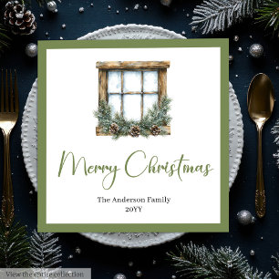 Elegante Boho skandinavische Weihnachtsservietten Serviette