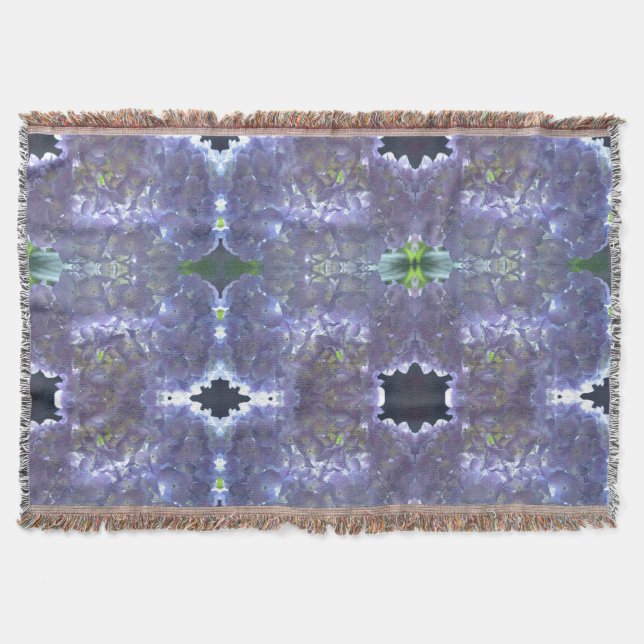 Elegante boho staubige lila Blumenarten Blume Decke (Vorderseite)