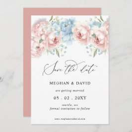 Elegante Boho Summer Blush Blumenhochzeit Save The Date