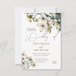 Elegante Boho Süße Wildblumen Florale Hochzeitskar Dankeskarte