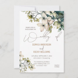 Elegante Boho Süße Wildblumen Florale Hochzeitskar Dankeskarte