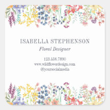Elegante Boho Wasserfarben Wildblume