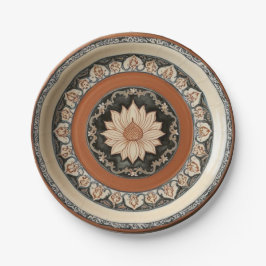 Elegante Boho Wildblume Blumenmuster Keramik Wed Pappteller