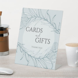 Elegante Boho Wildblume Hochzeitskarten und Gesche Sockelschild