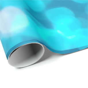 Elegante Bokeh Blue Türkise Circles Light Pattern Geschenkpapier