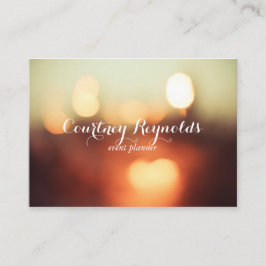 Elegante Bokeh Lights Chubby Business Cards Visitenkarte